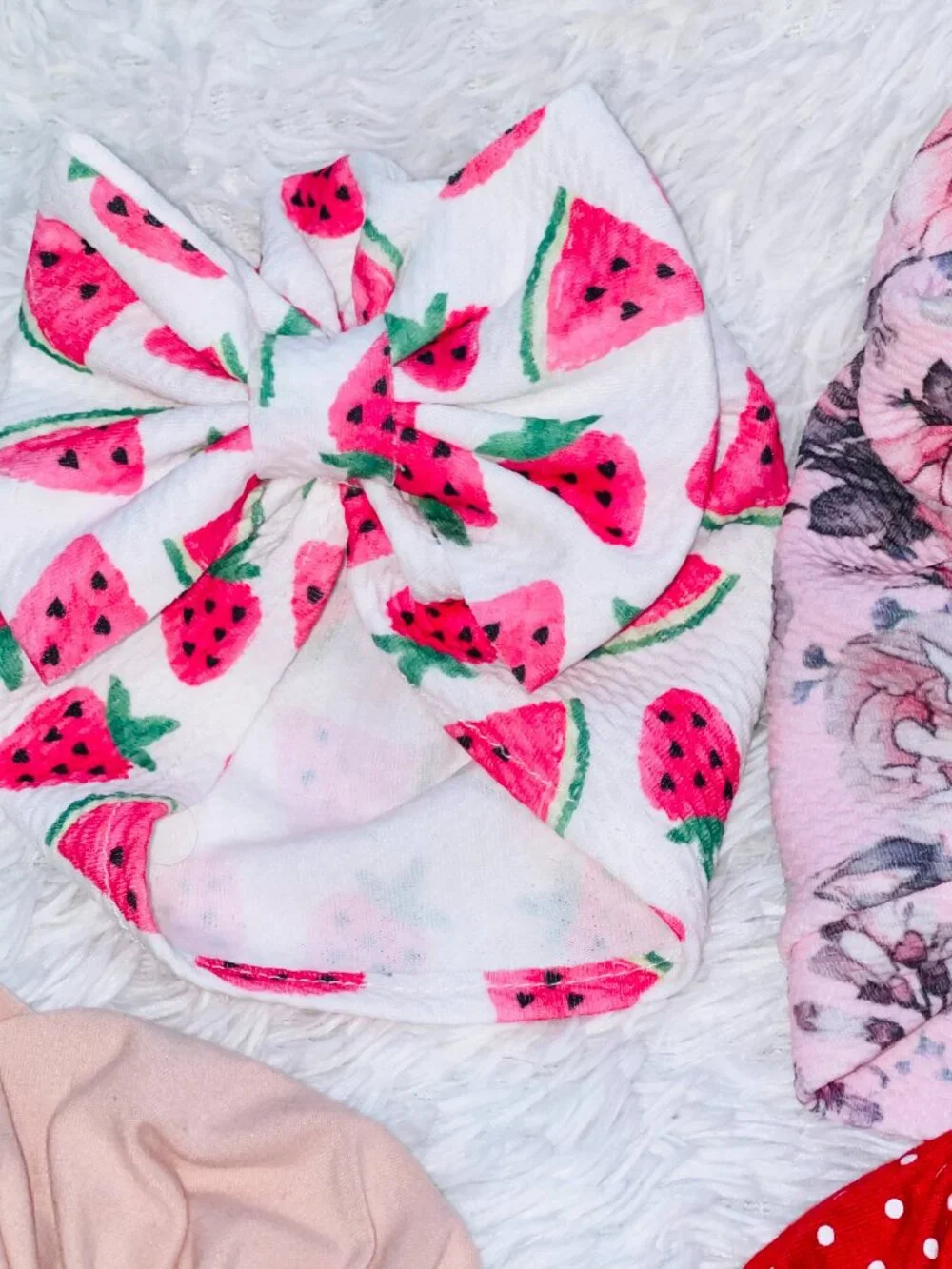 7 Baby Turban Head Bows Infants Hat Beanie Girls
